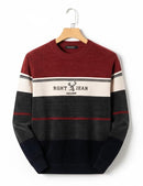 Long Sleeve Winter Men's Thick Sweater Red 173546 - TUZZUT Qatar Online Shopping