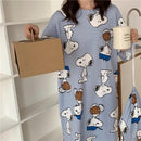 Snoopy Sleepwear Cartoon Summer Spring Women's Loungewear   1561912 - TUZZUT Qatar Online Shopping