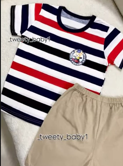 Children Summer Short Sleeve Clothes Set 2pcs Suit 1569266 - TUZZUT Qatar Online Shopping