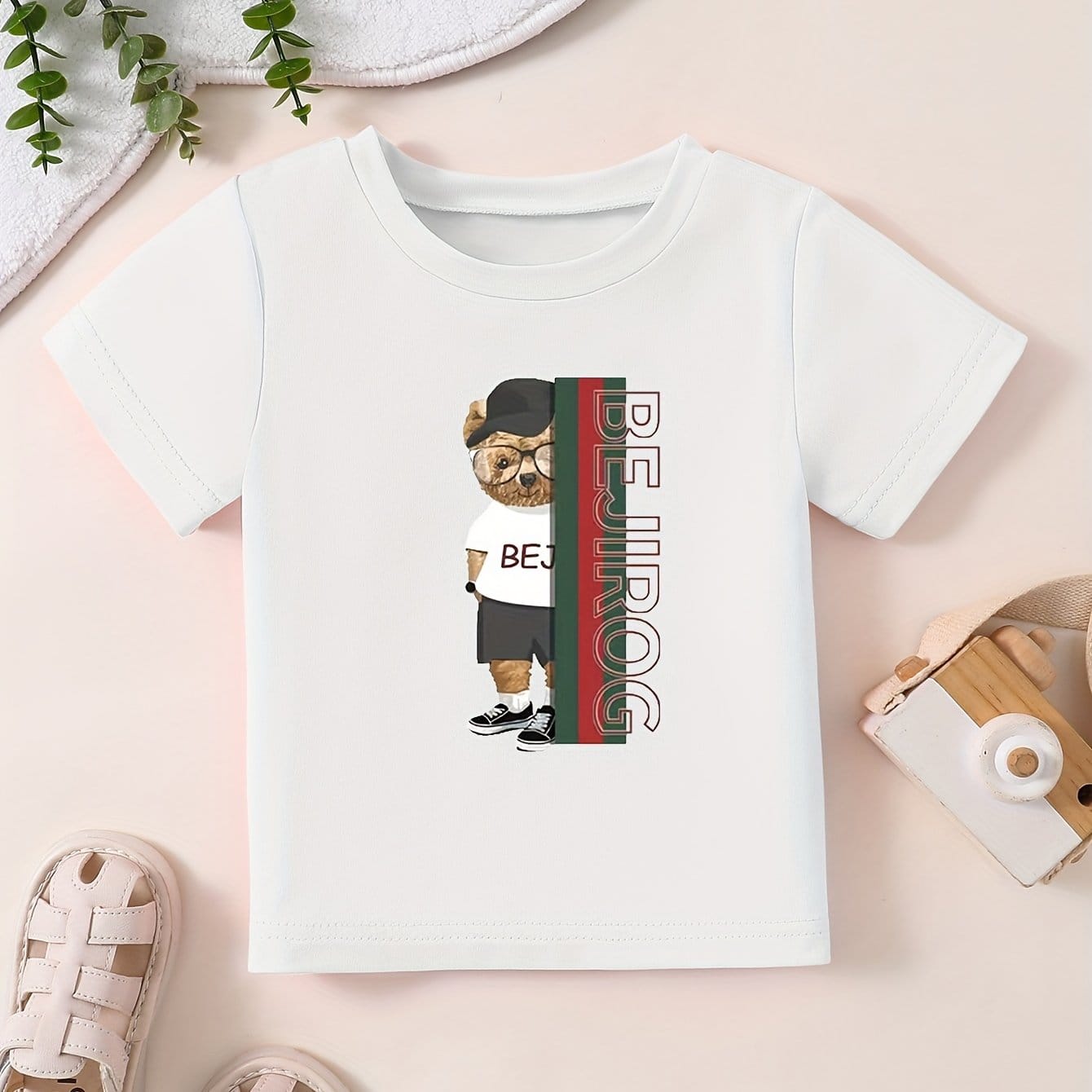 Bear Print T Shirt Kids Luxury Casual Tops Girls Streetwear Short Sleeve T-shirt X5077420 Bear Print T Shirt Kids Luxury Casual Tops Girls Streetwear Short Sleeve T-shirt X5077420