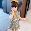 Girls Retro New Style Lace Trim Sleeveless Baby Princess Dress   1434789 - TUZZUT Qatar Online Shopping