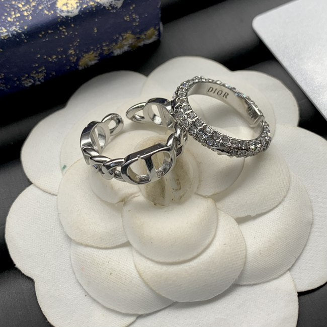 Five Star Diamond Silver Ring Set FR0366