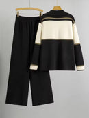 Women's  Long Sleeve Blazer and Pants Two-Piece Suit Set 177023 - TUZZUT Qatar Online Shopping