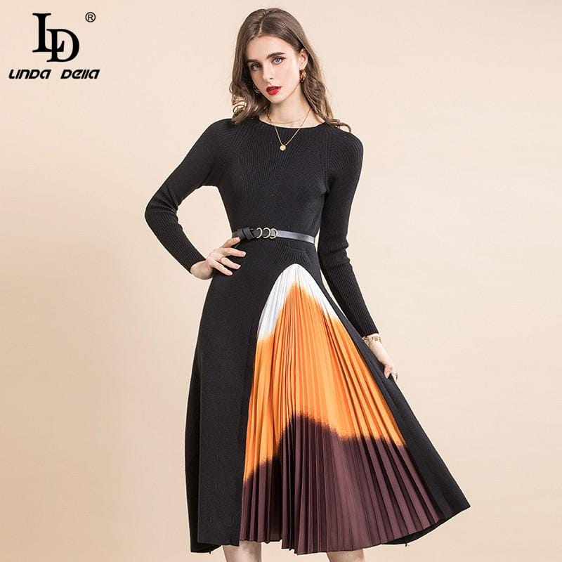 Women's Long Sleeve Midi Dress B64279 Women's Long Sleeve Midi Dress B64279