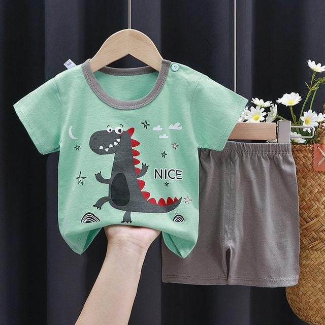 Baby Cartoon T Shirt + Shorts Set 2pcs  Sets   1563113 - TUZZUT Qatar Online Shopping