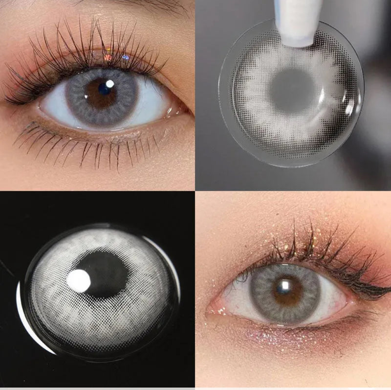 Unibling  Diamond Grey Contact Lenses for Eyes (1 Pair) - TUZZUT Qatar Online Shopping