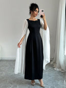 Elegant Color Block Sweetheart Neck Cinched Waist Bodycon Wrap Dress S4884479 - TUZZUT Qatar Online Shopping