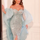 Off the Shoulder Mermaid Evening Dress 29426 - TUZZUT Qatar Online Shopping