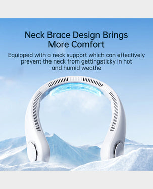 JisuLife Life3 Neck Fan - Wearable Hands - Free Bladesless Personal Fan - Black - TUZZUT Qatar Online Shopping