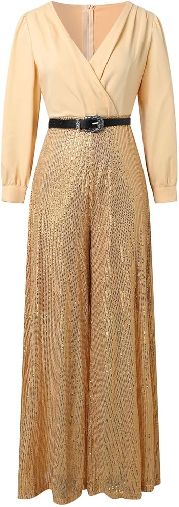 Women Elegant Shirts and Wide Leg Pants Jumpsuit B-369612 Women Elegant Shirts and Wide Leg Pants Jumpsuit B-369612