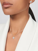 Sweet Alhambra Pendant White Gold Necklace DN2141 - TUZZUT Qatar Online Shopping