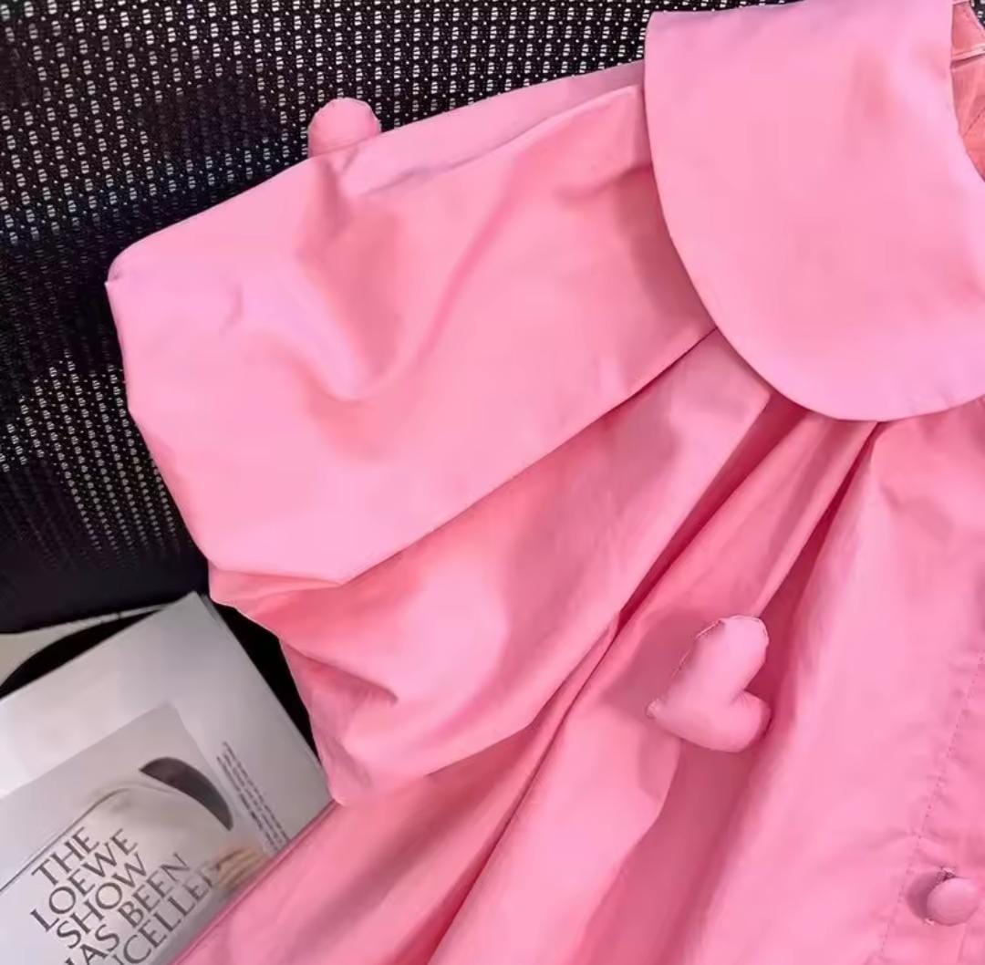 Girls Heart Decoration Puff Sleeve Princess Dress 1658014 Girls Heart Decoration Puff Sleeve Princess Dress 1658014