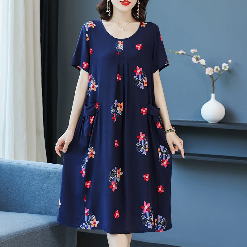 Women's Short Sleeve Smock Dress 2XL 421227 Women's Short Sleeve Smock Dress 2XL 421227