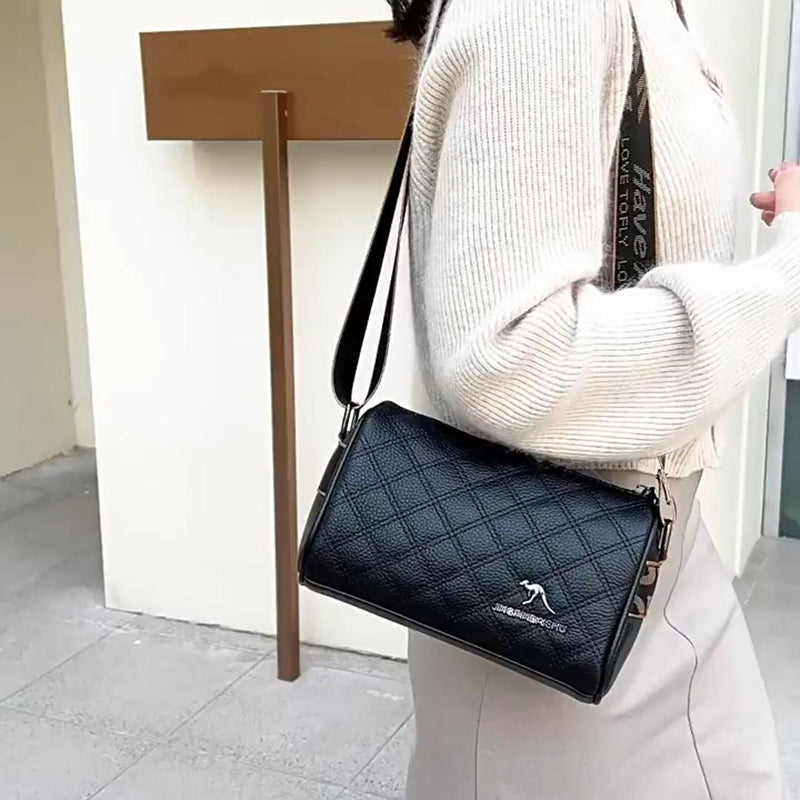 Crossbody Wide Guitar Strap Shoulder Bag B7100 - TUZZUT Qatar Online Shopping