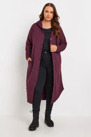 Curve Button Through Hooded Maxi Jacket 55943 - TUZZUT Qatar Online Shopping