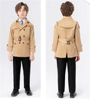Little Boy's Trench Coat with Waist Tie   S853842 - TUZZUT Qatar Online Shopping