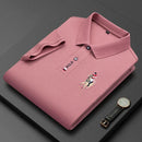 Summer Breathable Jacket Luxury Men's Cotton Embroidered Business Short Sleeve POLO Shirt Solid Color Lapel Men Casual FT8890 - Tuzzut.com Qatar Online Shopping