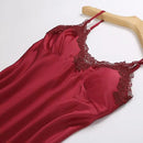 Women's Pajama Set 5 Piece Satin Lace Summer Sexy Nightdress B227408 - TUZZUT Qatar Online Shopping