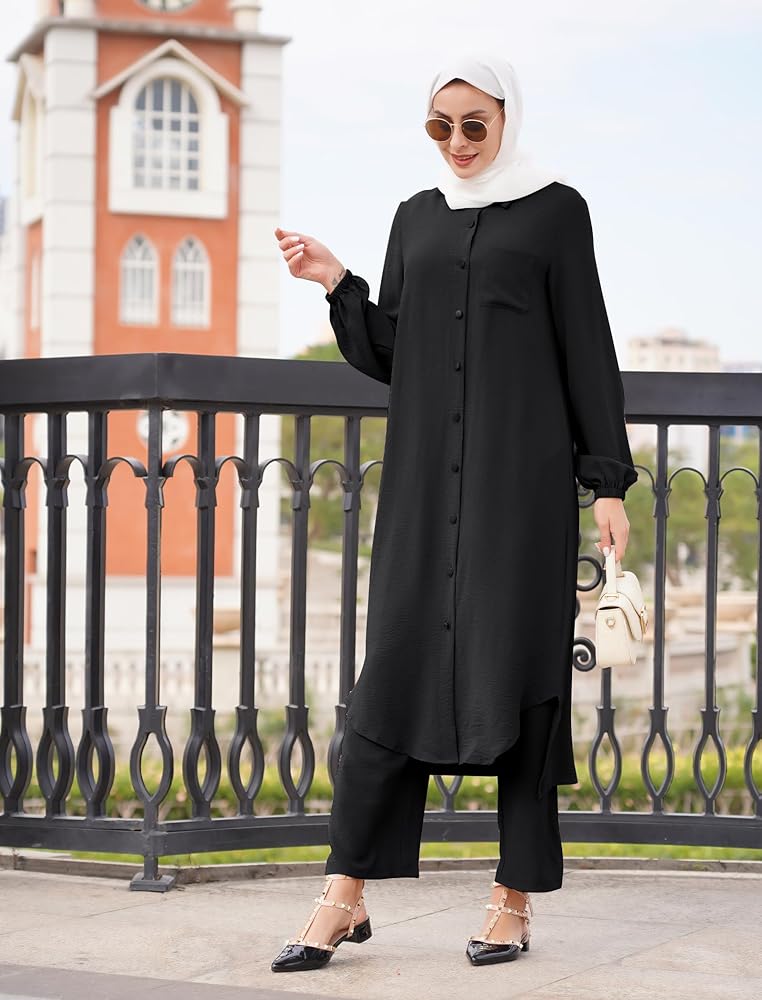 Women 2 Piece Set Long Sleeve Shirt and Pants Dress 002334003 Women 2 Piece Set Long Sleeve Shirt and Pants Dress 002334003