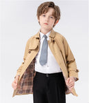 Little Boy's Trench Coat with Waist Tie   S853842 - TUZZUT Qatar Online Shopping