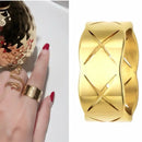 Designer Fashion Ring High Quality Titanium Steel Couple Rings -S3901742 - Tuzzut.com Qatar Online Shopping