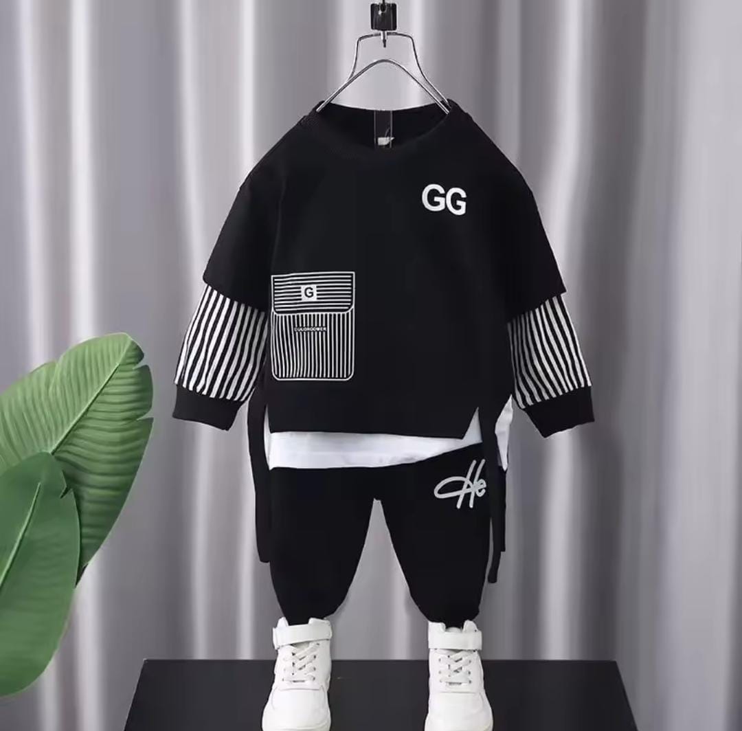 Children Stripe Sweater Pullover Top and Pant 2 Pieces Set 1533013 Children Stripe Sweater Pullover Top and Pant 2 Pieces Set 1533013
