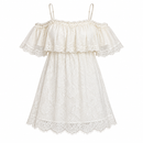 Women’s Ivory Floral Lace Ruffle Nightdress SDR 4051 - L-XL