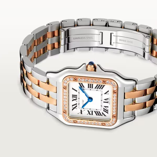 Luxury Rose Gold Steel Diamonds Quartz Watch W1006 - TUZZUT Qatar Online Shopping