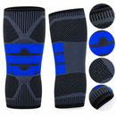 1 Piece Sports Compression Knee Support Sleeve – Black, Grey & Blue L02