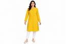 Women’s Mustard Yellow Button-Front Longline Tunic S409997687 - S