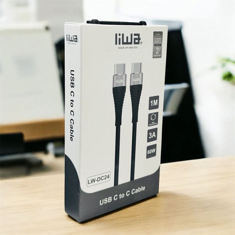 Liwa USB C to C Cable 1M LW-DC24 - TUZZUT Qatar Online Shopping