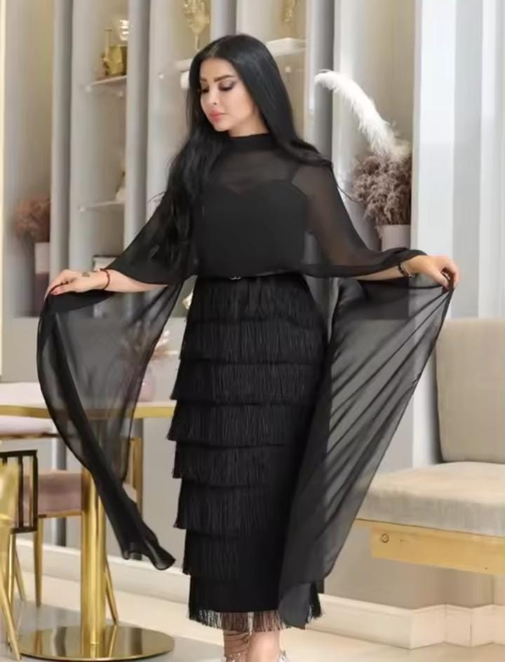 Women's Evening Dress High-Waisted Huge Skirt Fragmentary Splicing Sexy Elegant Arabic Fashion S4891999 Women's Evening Dress High-Waisted Huge Skirt Fragmentary Splicing Sexy Elegant Arabic Fashion S4891999
