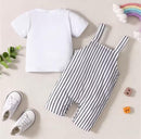 Newborn Short Sleeve T Shirt Print Jumpsuit  2pcs Set   1608587 - TUZZUT Qatar Online Shopping