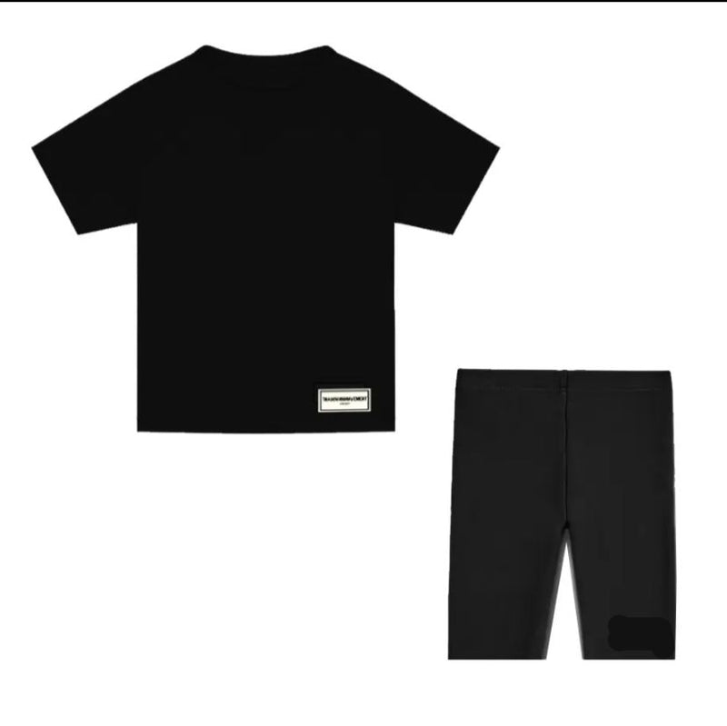 Summer Children Loose T-Shirt Yoga Shorts Two Piece Sets Sports 8-9Y 20423170 - Tuzzut.com Qatar Online Shopping