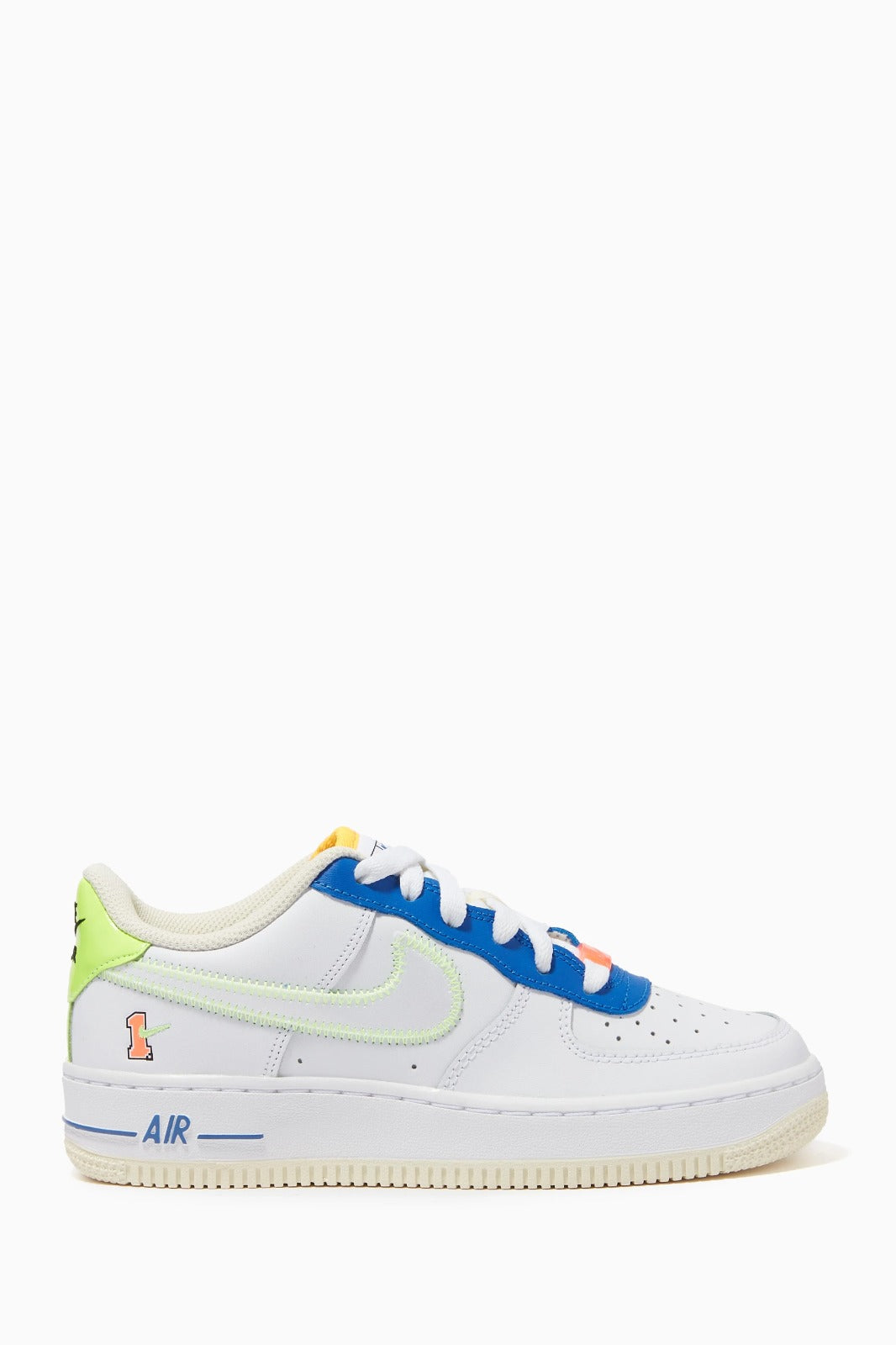Air Force White Blue and Orange Sneakers FB1393 Air Force White Blue and Orange Sneakers FB1393