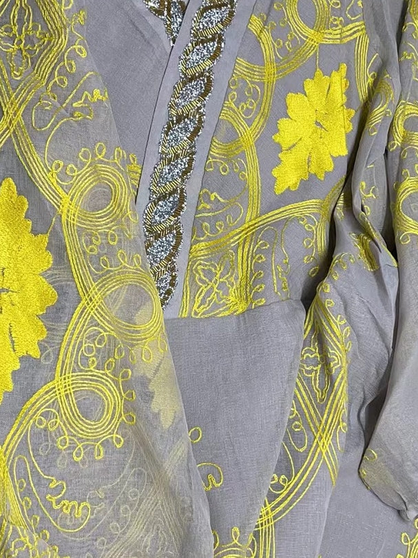 Women's Long Sleeve Geometry Lace/Mesh Modest Fashion Dress XL 451786