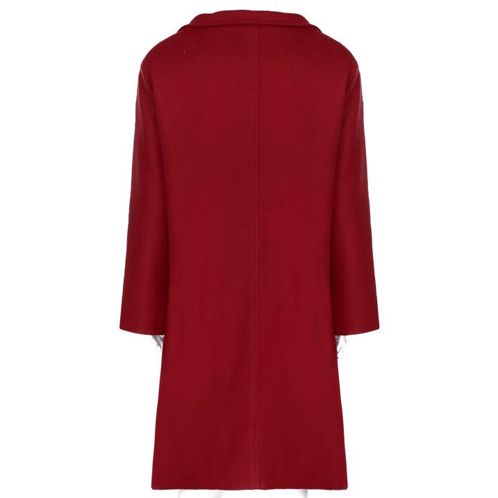 Womens Elegant Lapel Collar Single-Breasted Overcoat 75234 - TUZZUT Qatar Online Shopping