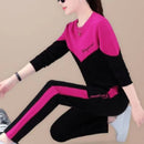 Women's 2 Pcs Long Sleeve Solid Color T-shirt Sets 386818 M - TUZZUT Qatar Online Shopping