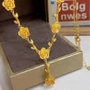Rose Necklace Set Of New Gold Model-02 - TUZZUT Qatar Online Shopping