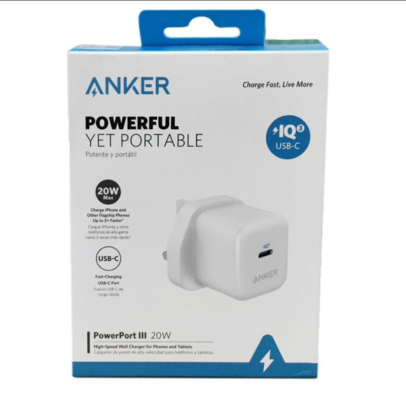 Anker Power Port Iii 20W Charger With Usb-c Power Iq 3.0 A2632 - Tuzzut.com Qatar Online Shopping