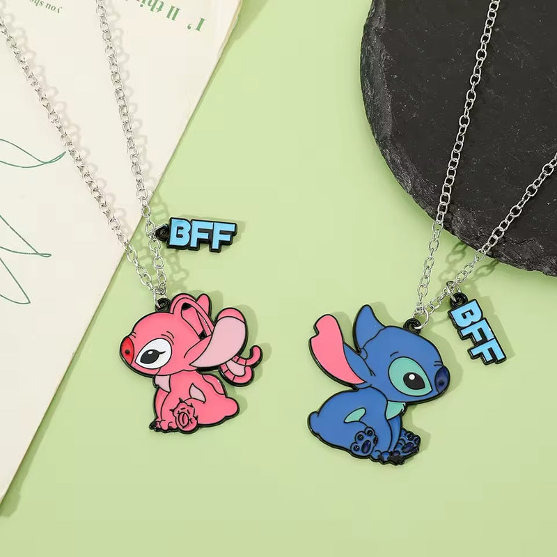 1 pair Disney Lilo & Stitch Necklace N13 - TUZZUT Qatar Online Shopping