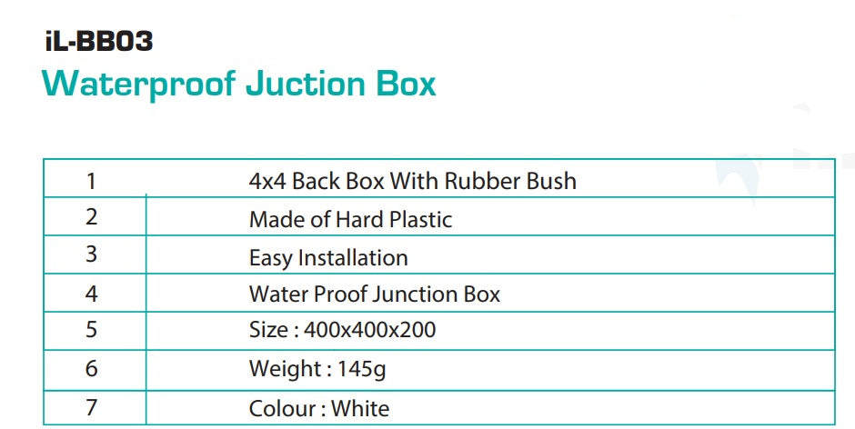I LINK IL-BB03 Back Box Waterproof I LINK IL-BB03 Back Box Waterproof