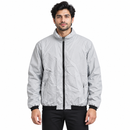 Men’s Light Grey Stand-Collar Zip-Up Winter Jacket TMY26491 - XL