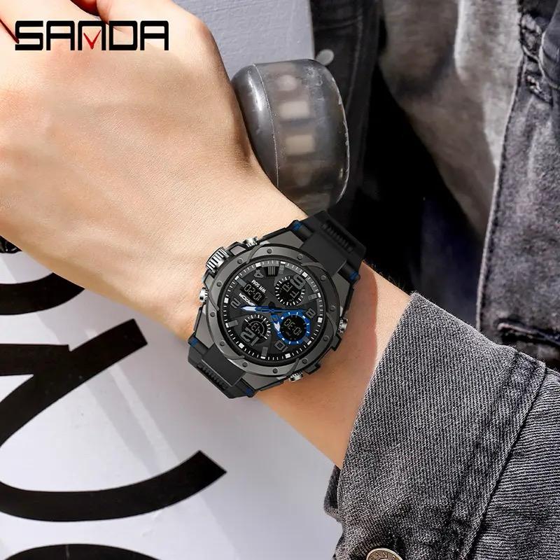 Sanda-Silicone Bracelet Watch Men Women Digital Quartz Wristwatch Couple Gift Fashion -07 - Tuzzut.com Qatar Online Shopping