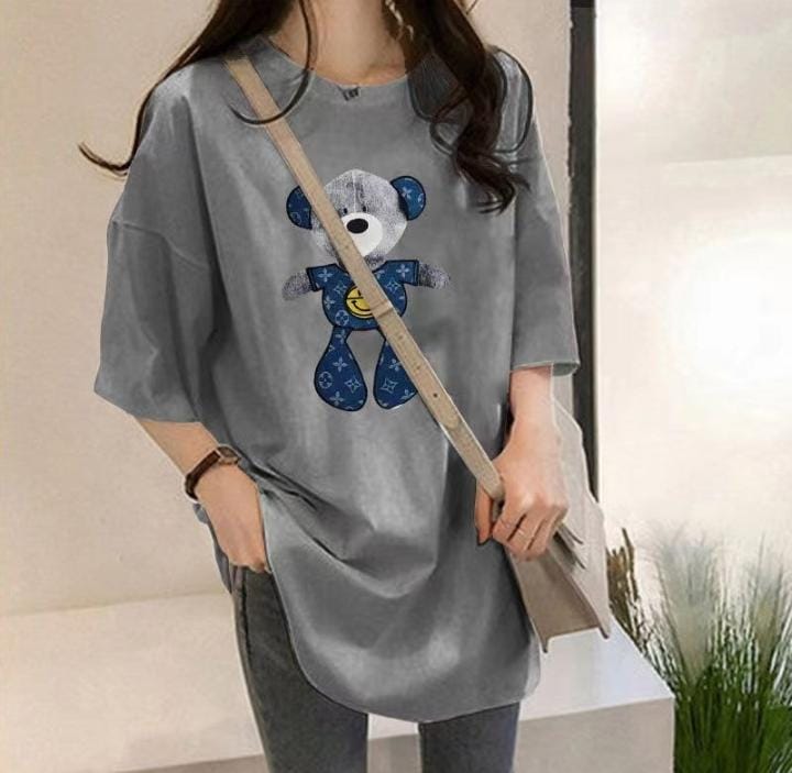 Grey Women's Clothing Loose-fit Short Sleeve T-shirt 364276 Grey Women's Clothing Loose-fit Short Sleeve T-shirt 364276