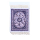 Persian Mini Woven Rug Mat Mousepad Retro Style Carpet Pattern Cup laptop PC Mouse Pad with Fring Home Office Table Decor Craft S4780621 - Tuzzut.com Qatar Online Shopping