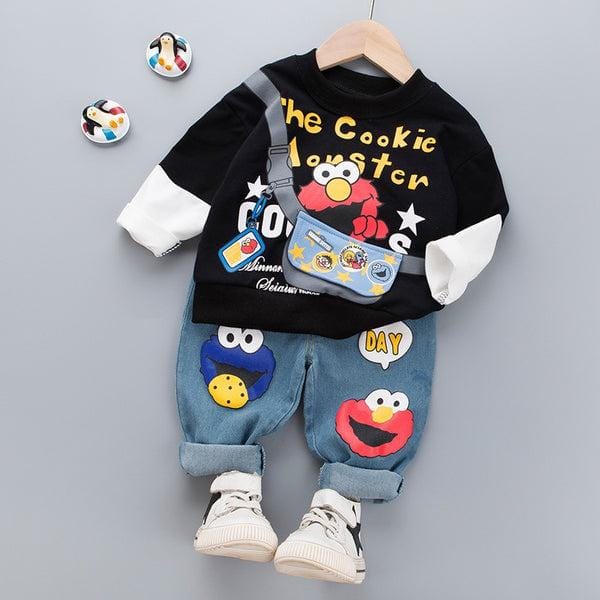 Children T-shirt +Denim Shorts 2 Pcs Clothes Sets   1529845 - TUZZUT Qatar Online Shopping