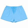 Women’s Sky Blue Lace-Detail Sleep Shorts -Free size