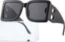 Oversized Square Designer Sun Glasses S4506 - TUZZUT Qatar Online Shopping