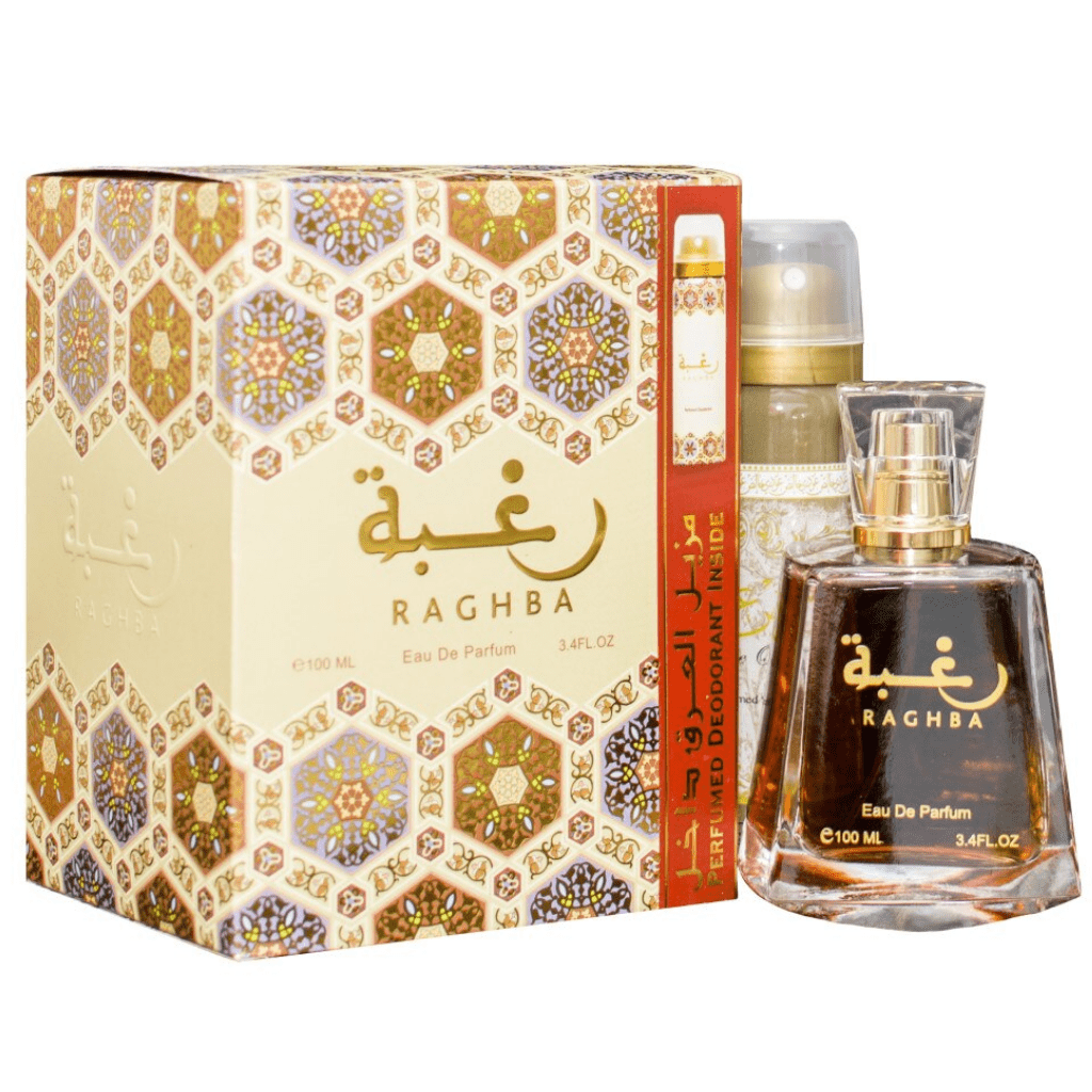 Raghba Unisex Perfume EDP - 100ML (3.4oz) W Deo By Lattafa Raghba Unisex Perfume EDP - 100ML (3.4oz) W Deo By Lattafa